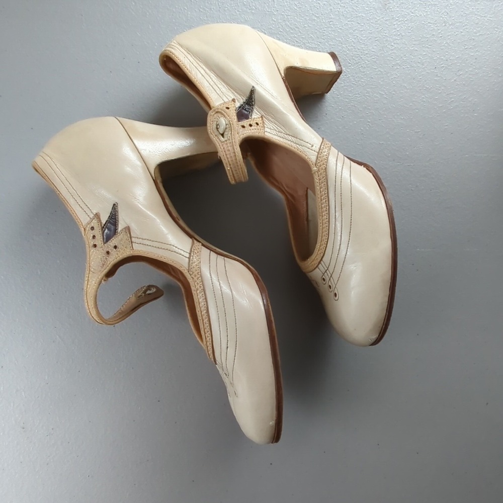 Antique Womens Heel Shoes Freidman Shelby St. Louis Children's Size 1 Theatre - Picture 7 of 13